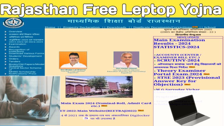 Rajasthan Free Laptop Yojana 2024