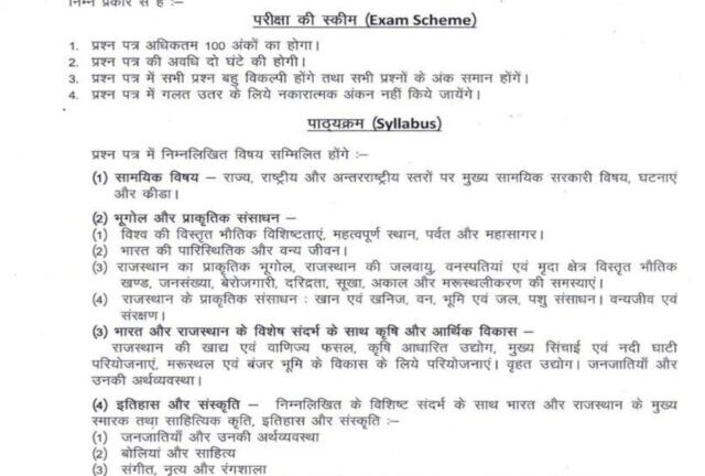 HOSTAL WARDAN EXAM 2024 SYLLABUS JARI