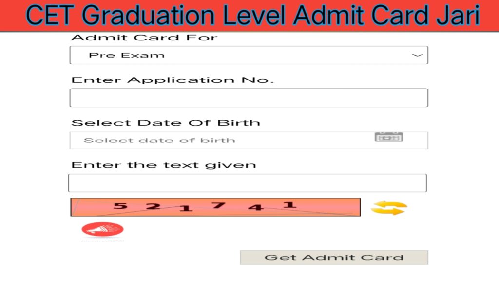 CET Graduation Level 2024 Admit Card